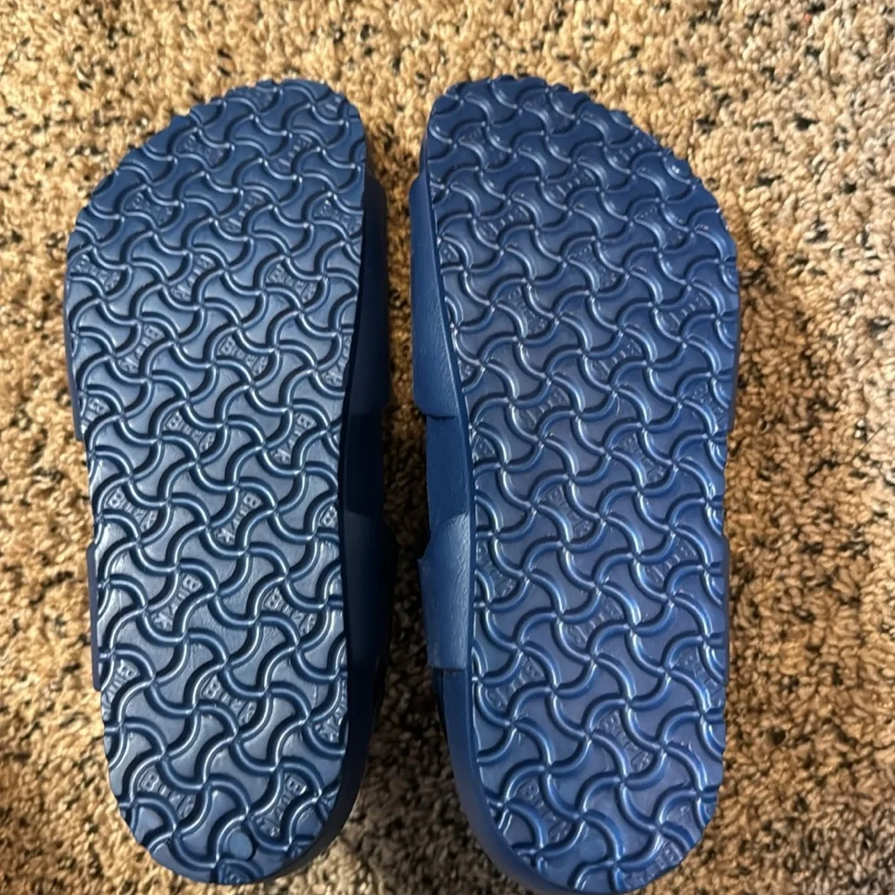 Kid's Birkenstock Blue Rio Sandals Size 34 3 better 2 or 2 1/2  Backstrap Water